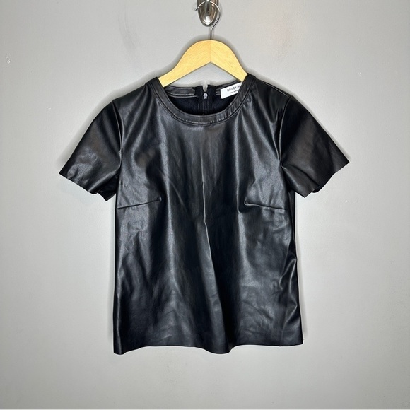BAILEY 44 'HARDY' Black Faux Leather Tee - Picture 2 of 9